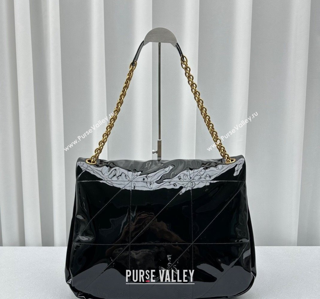 Saint Laurent Jamie 4.3 Large Bag in Patent Leather 742431 Black 2023 1350 TOP (ningm-231129055)