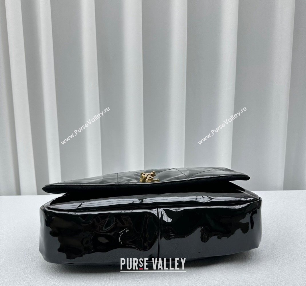 Saint Laurent Jamie 4.3 Large Bag in Patent Leather 742431 Black 2023 1350 TOP (ningm-231129055)