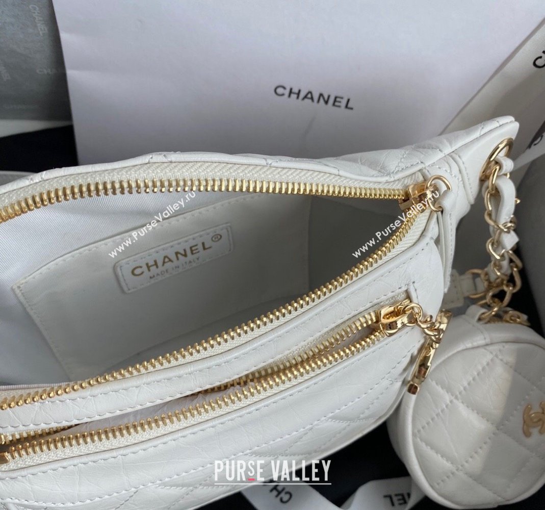 Chanel Calfskin Belt Bag AS1077 White 2023 (yezi-231127034)