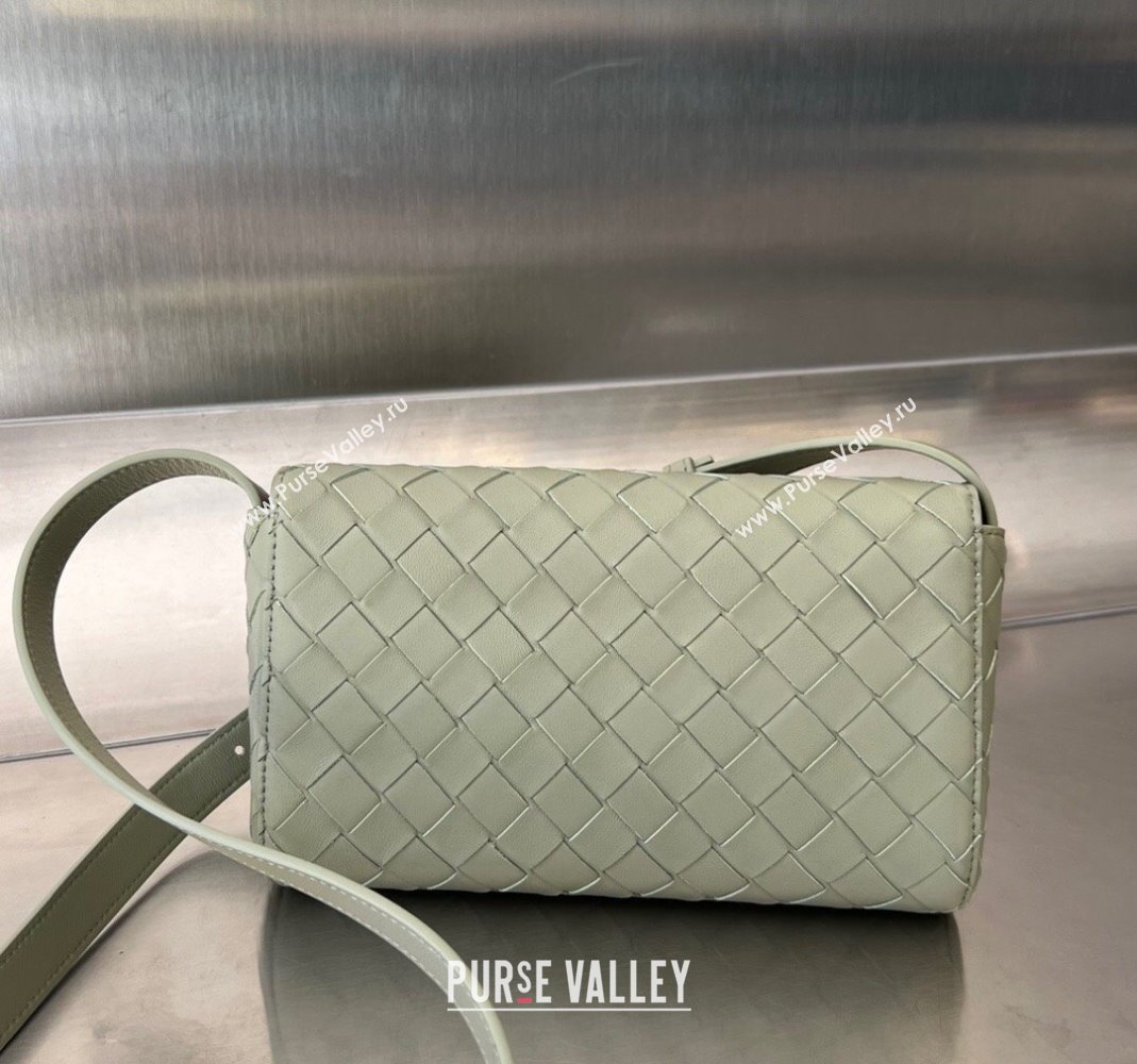 Bottega Veneta Mini Andiamo Cross-Body Bag in Intrecciato Leather Travetine Green 2023 755545 (WT-231130030)