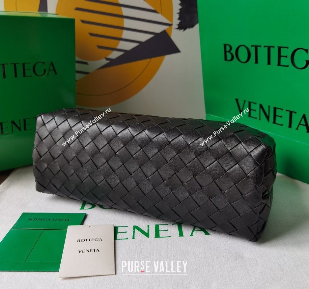 Bottega Veneta Small East/West Andiamo Top Handle Bag in Intrecciato Leather 754990 Black 2023 (WT-231130038)