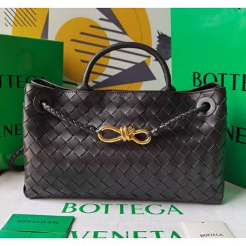 Bottega Veneta Small East/West Andiamo Top Handle Bag in Intrecciato Leather 754990 Fondant Brown 2023 (WT-231130040)