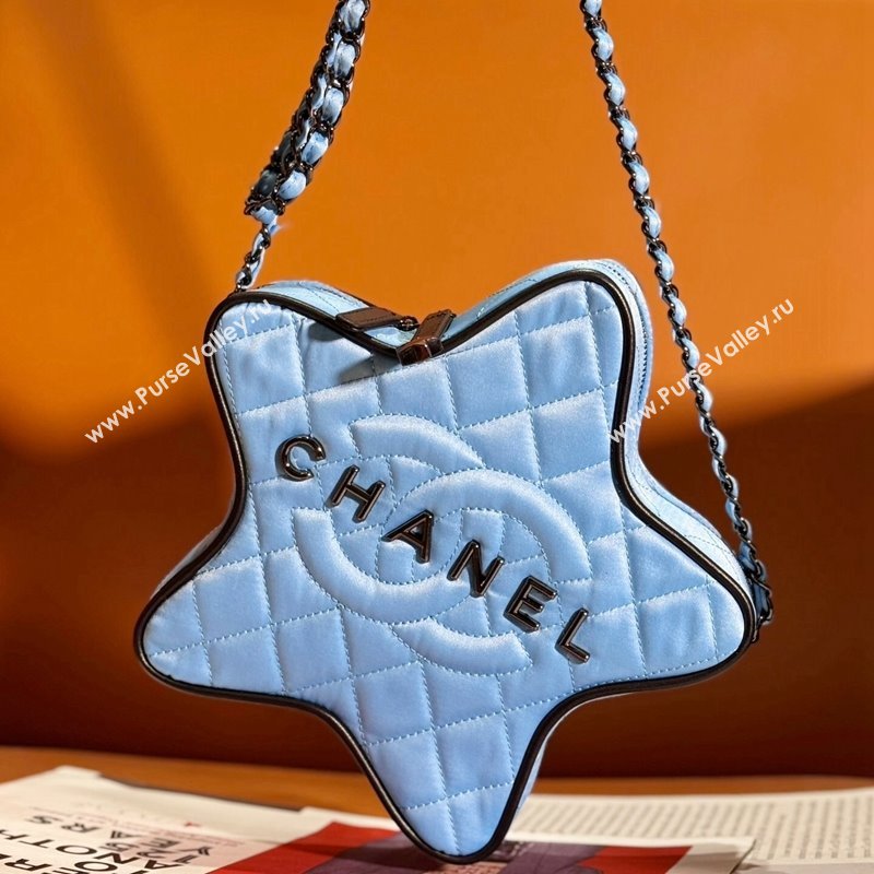 Chanel Satin Star Handbag AS4579 Light Blue 2023 (yezi-231127007)