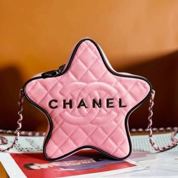 Chanel Satin Star Handbag AS4579 Light Pink 2023 (yezi-231127008)