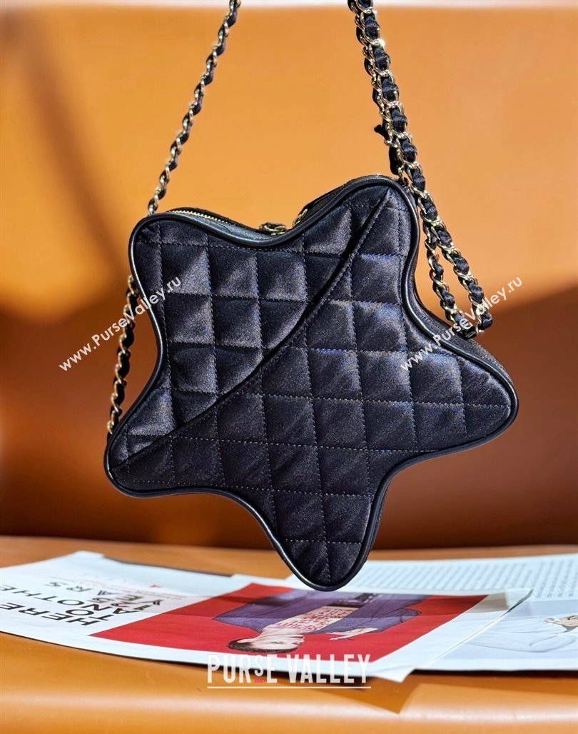 Chanel Satin Star Handbag AS4579 Black 2023 (yezi-231127011)