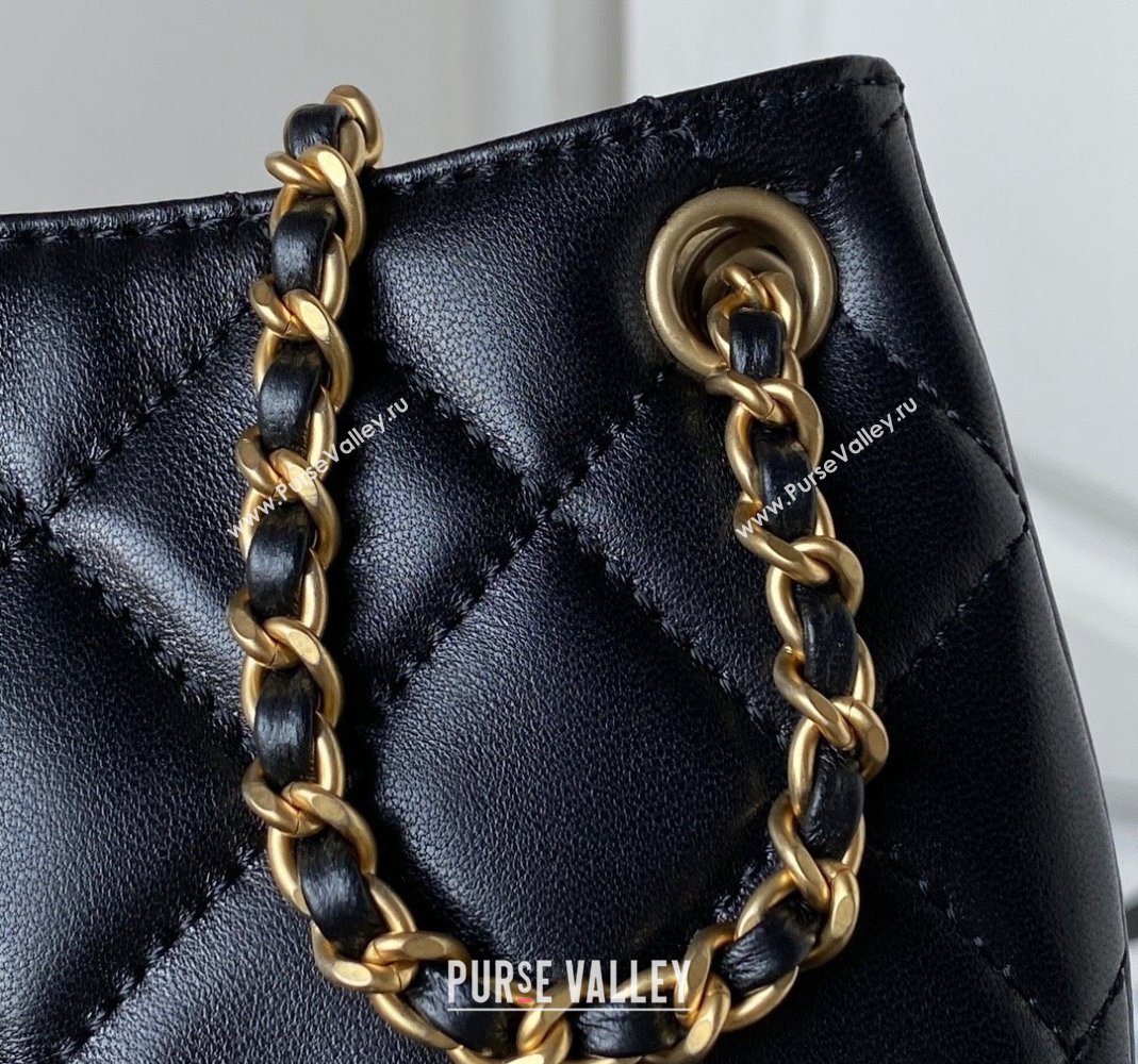 Chanel Lambskin Small Messenger Bag AS4609 Black 2023 (yezi-231127014)