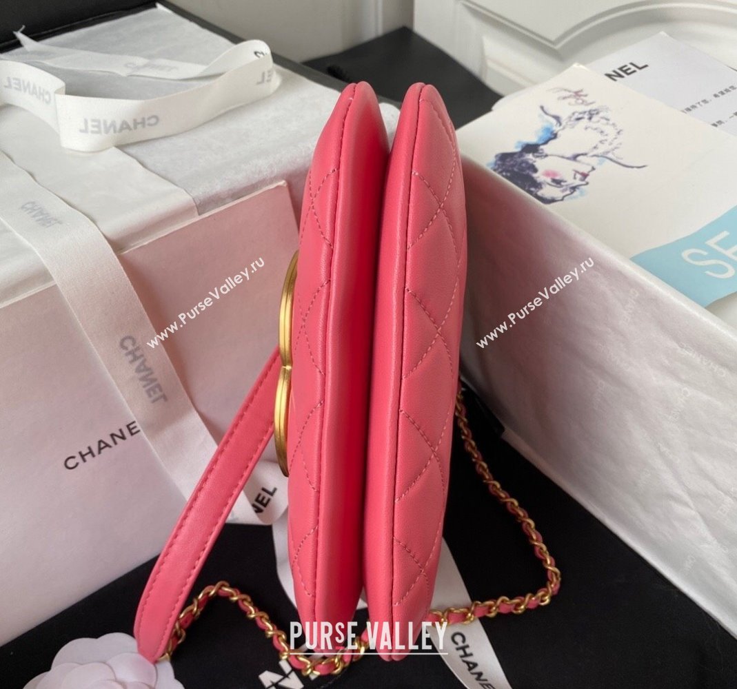 Chanel Lambskin Small Messenger Bag AS4609 Peachy Pink 2023 (yezi-231127015)