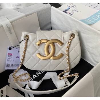 Chanel Lambskin Small Messenger Bag AS4609 White 2023 (yezi-231127017)