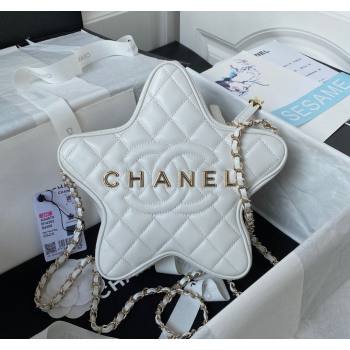 Chanel Lambskin Star Handbag AS4579 White Leather 2023 (yezi-231127004)