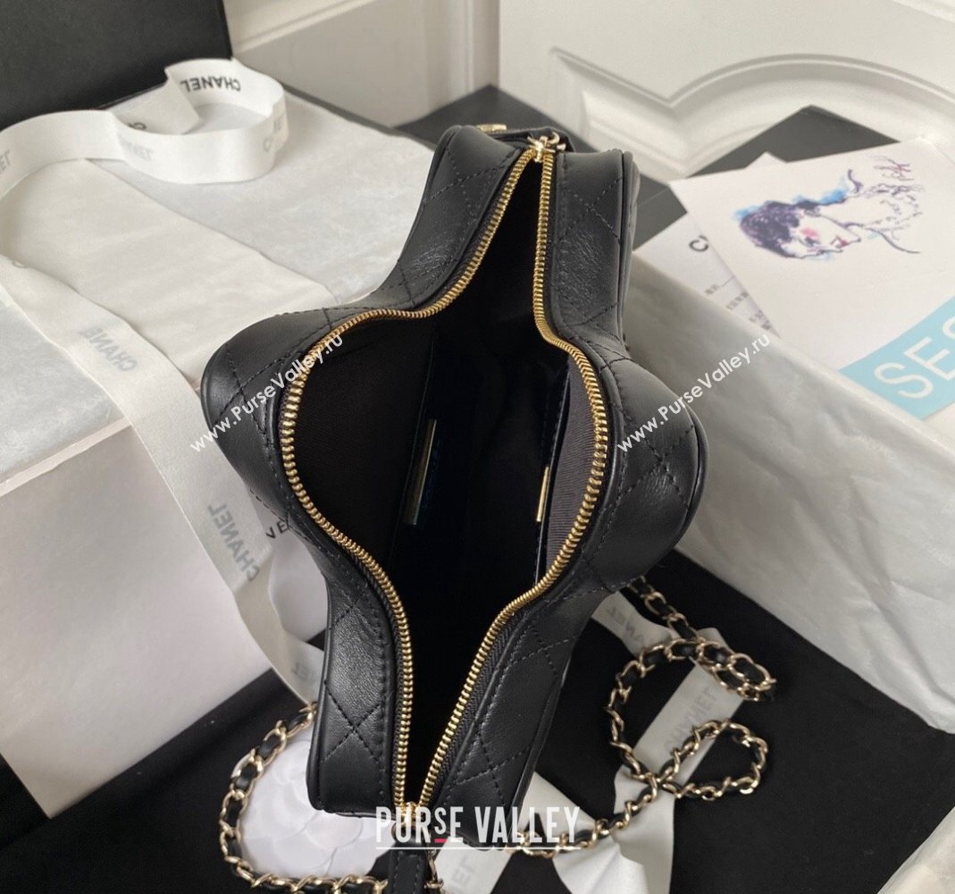 Chanel Lambskin Star Handbag AS4579 Black/Gold 2023 (yezi-231127005)