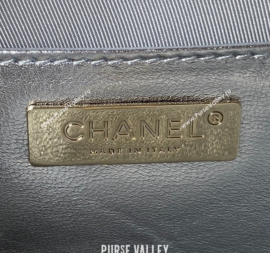 Chanel Metallic Lambskin Star Handbag AS4579 Silver 2023 (yezi-231127006)