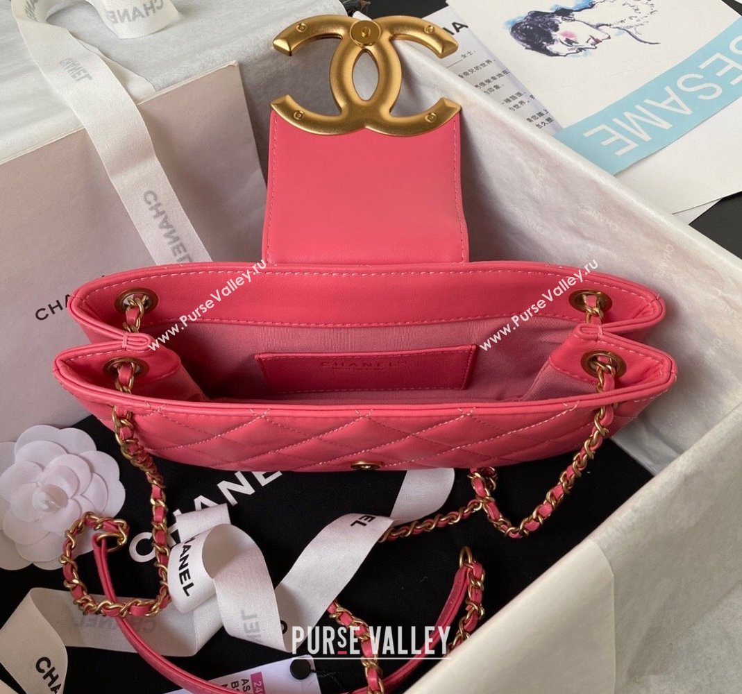 Chanel Baguette Lambskin Bag AS4611 Pink 2023 (yezi-231127023)