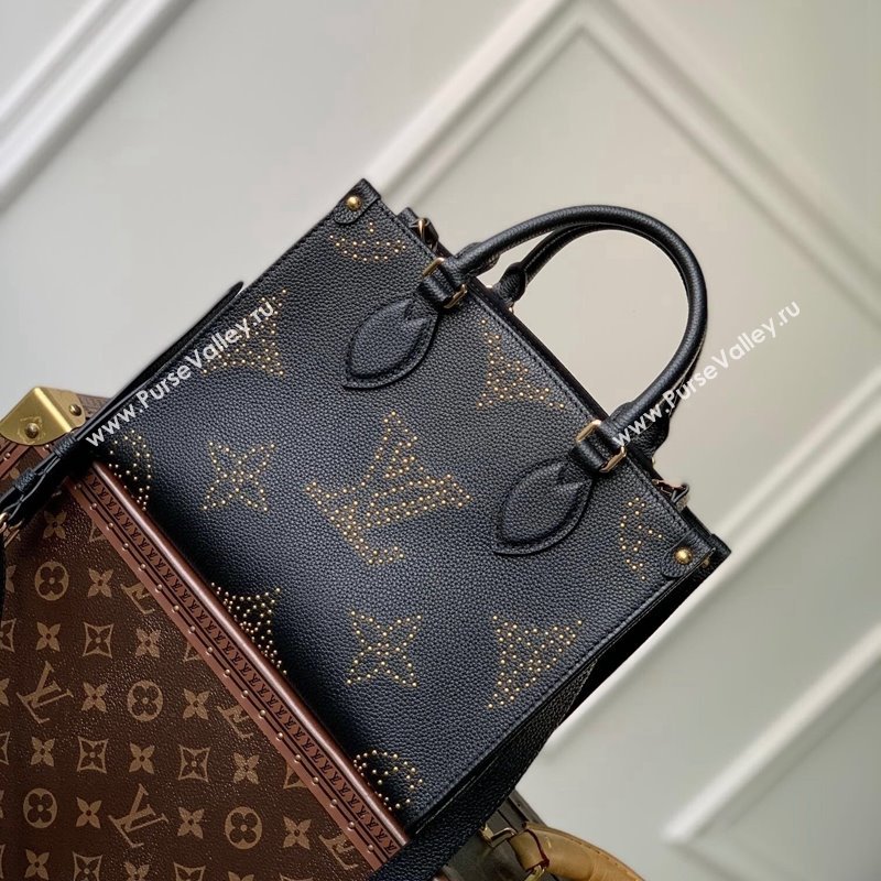 Louis Vuitton OnTheGo PM Tote bag with Studs M46733 Black 2023 (KI-231127082)