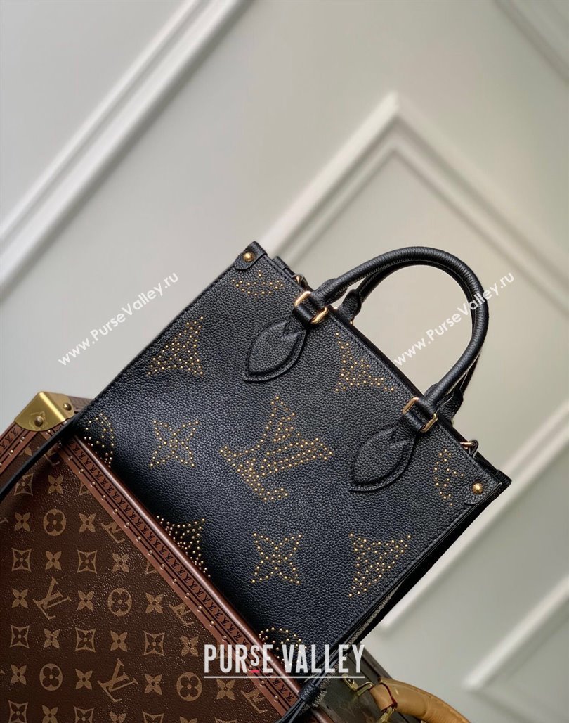 Louis Vuitton OnTheGo PM Tote bag with Studs M46733 Black 2023 (KI-231127082)