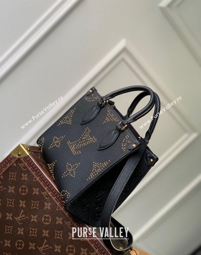 Louis Vuitton OnTheGo PM Tote bag with Studs M46733 Black 2023 (KI-231127082)