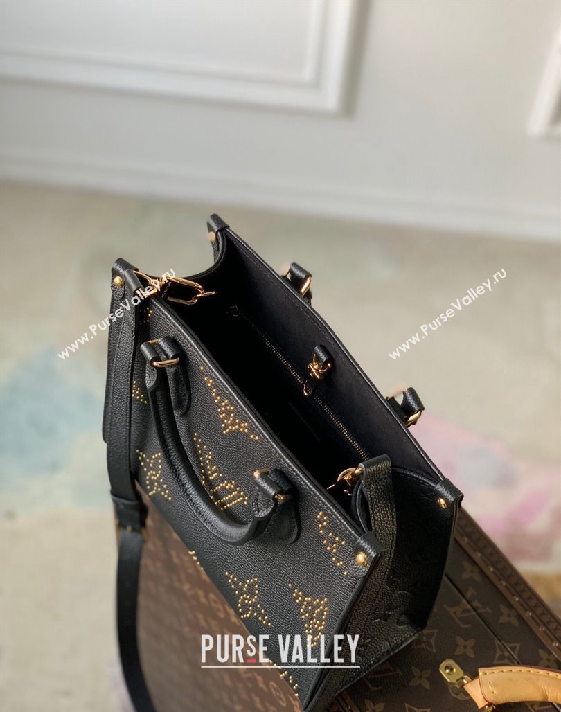 Louis Vuitton OnTheGo PM Tote bag with Studs M46733 Black 2023 (KI-231127082)