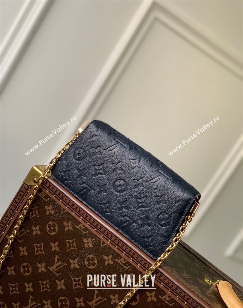 Louis Vuitton Wallet On Chain Metis Mini Bag in Monogram Empreinte Leather M82671 Dark Blue 2023 (KI-231127083)