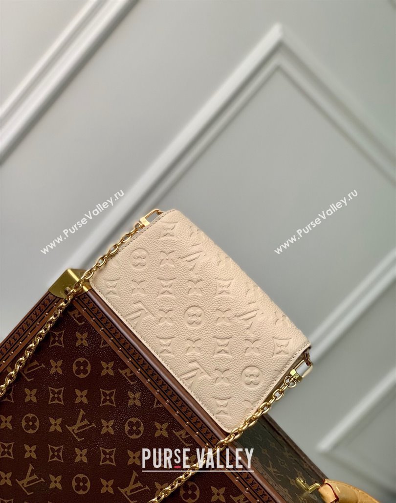 Louis Vuitton Wallet On Chain Metis Mini Bag in Monogram Empreinte Leather M82836 Cream White 2023 (KI-231127084)