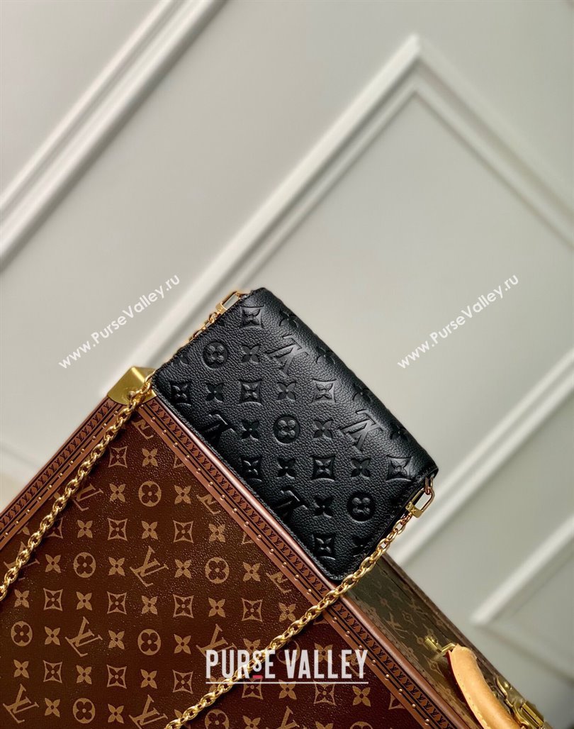 Louis Vuitton Wallet On Chain Metis Mini Bag in Monogram Empreinte Leather M82637 Black 2023 (KI-231127085)