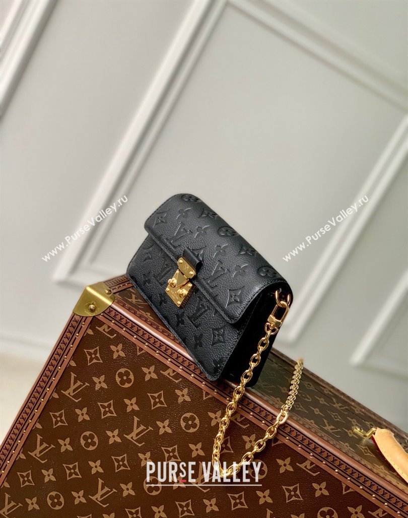 Louis Vuitton Wallet On Chain Metis Mini Bag in Monogram Empreinte Leather M82637 Black 2023 (KI-231127085)