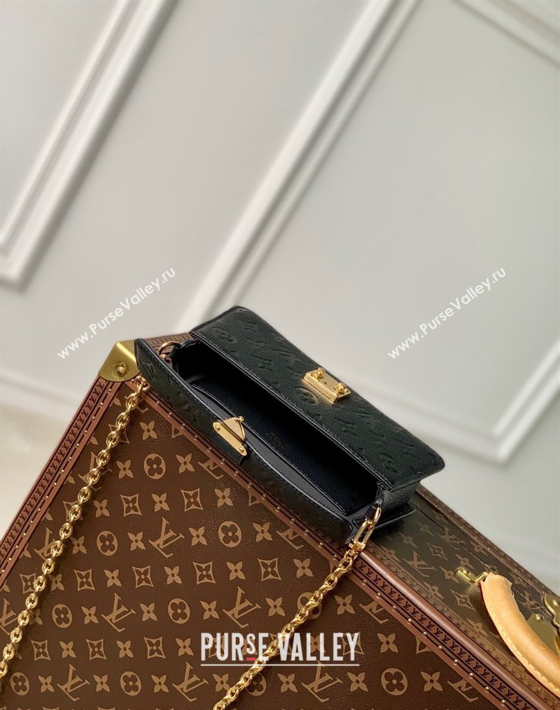 Louis Vuitton Wallet On Chain Metis Mini Bag in Monogram Empreinte Leather M82637 Black 2023 (KI-231127085)