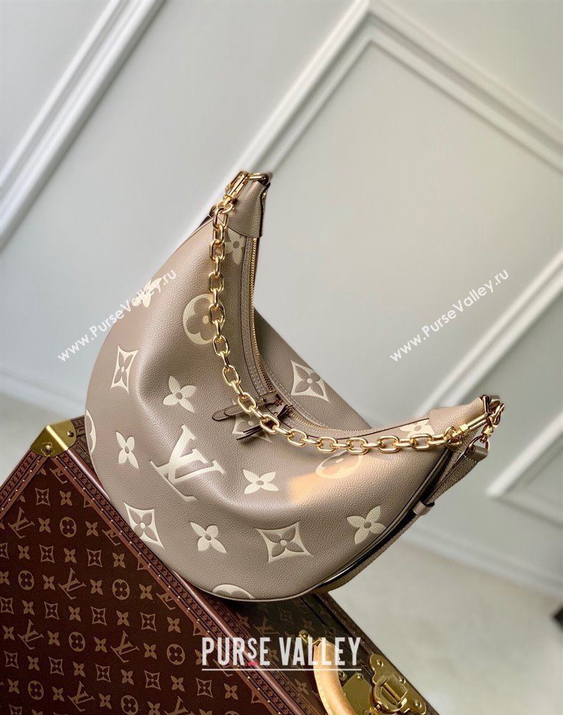 Louis Vuitton Loop Hobo Bag in Monogram Empreinte Leather M46738 Grey 2023 (KI-231127086)