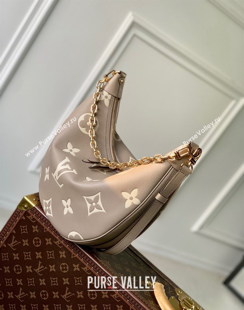 Louis Vuitton Loop Hobo Bag in Monogram Empreinte Leather M46738 Grey 2023 (KI-231127086)