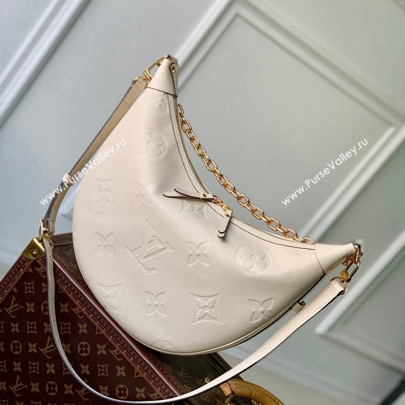 Louis Vuitton Loop Hobo Bag in Monogram Empreinte Leather M46739 White 2023 (KI-231127087)