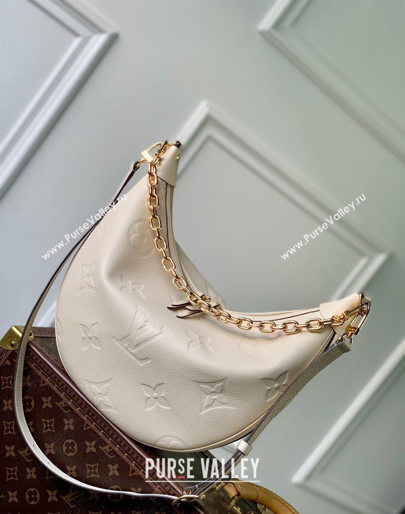 Louis Vuitton Loop Hobo Bag in Monogram Empreinte Leather M46739 White 2023 (KI-231127087)