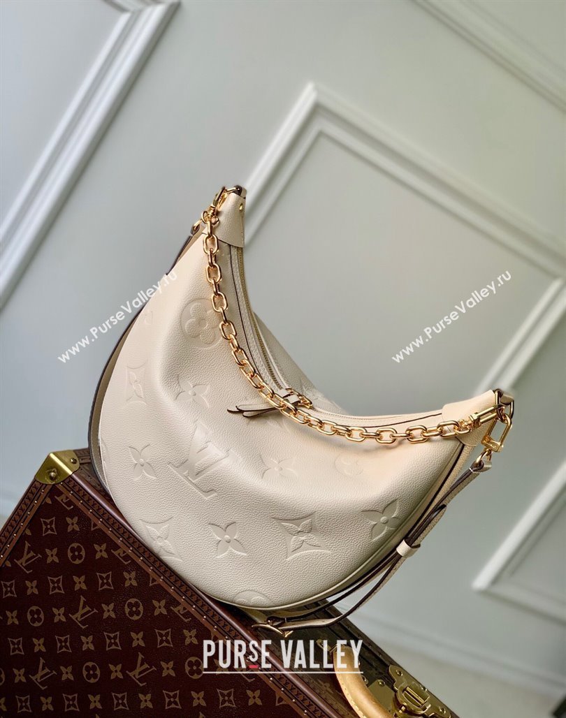 Louis Vuitton Loop Hobo Bag in Monogram Empreinte Leather M46739 White 2023 (KI-231127087)