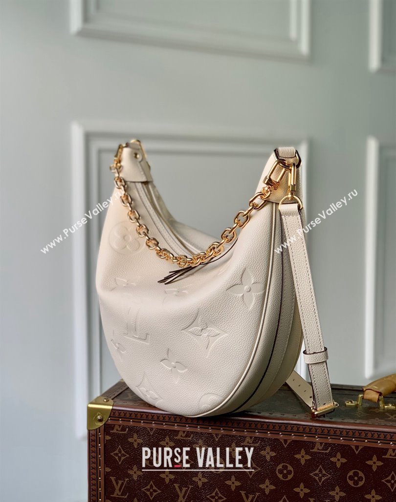 Louis Vuitton Loop Hobo Bag in Monogram Empreinte Leather M46739 White 2023 (KI-231127087)