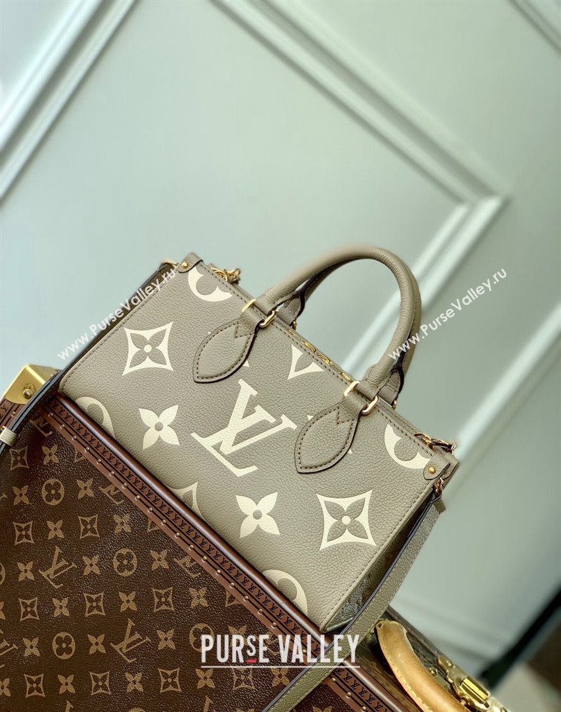 Louis Vuitton OnTheGo East West Tote bag in Monogram Embossed Leather M23641 Khaki Green 2023 (KI-231127089)