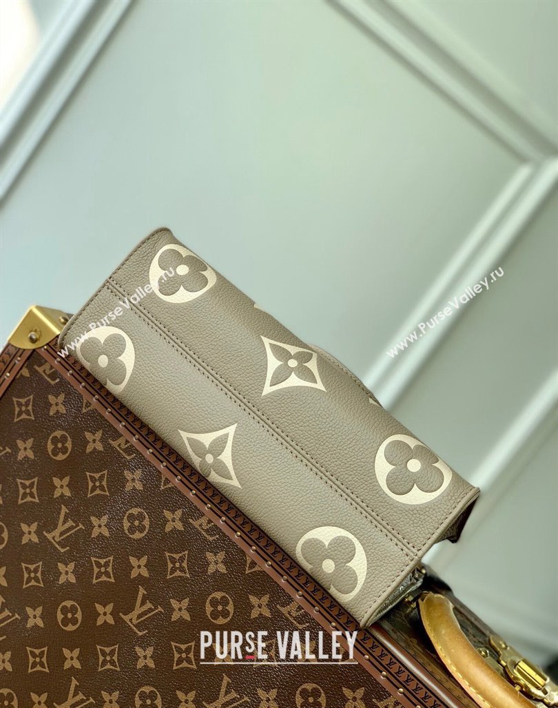 Louis Vuitton OnTheGo East West Tote bag in Monogram Embossed Leather M23641 Khaki Green 2023 (KI-231127089)