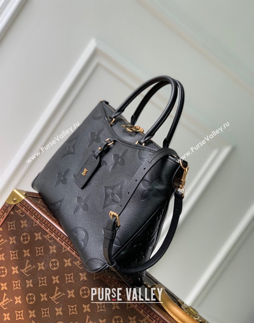 Louis Vuitton Trianon MM Top Handle Bag in Embossed Grained Leather M46487 Black 2023 (KI-231127090)