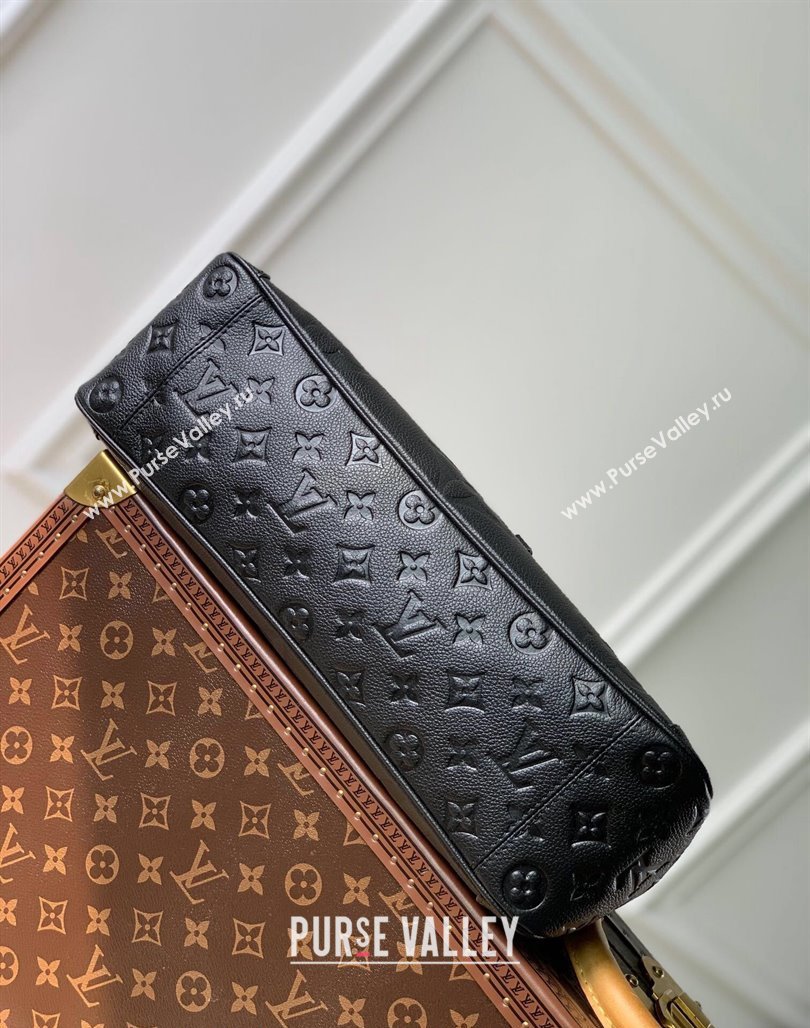 Louis Vuitton Trianon MM Top Handle Bag in Embossed Grained Leather M46487 Black 2023 (KI-231127090)