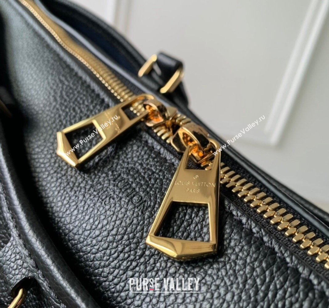 Louis Vuitton Trianon MM Top Handle Bag in Embossed Grained Leather M46487 Black 2023 (KI-231127090)