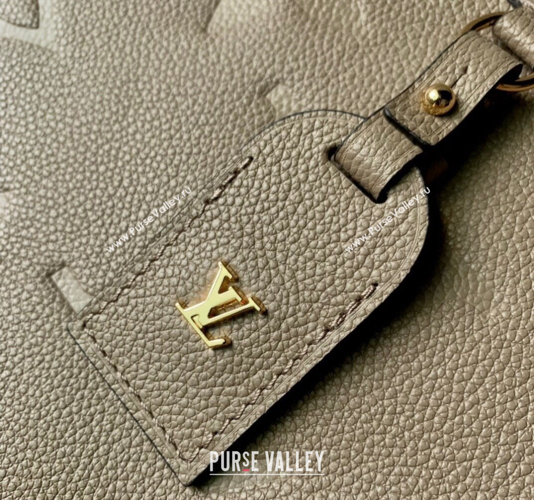 Louis Vuitton Trianon MM Top Handle Bag in Embossed Grained Leather M46504 Tourterelle Grey 2023 (KI-231127091)