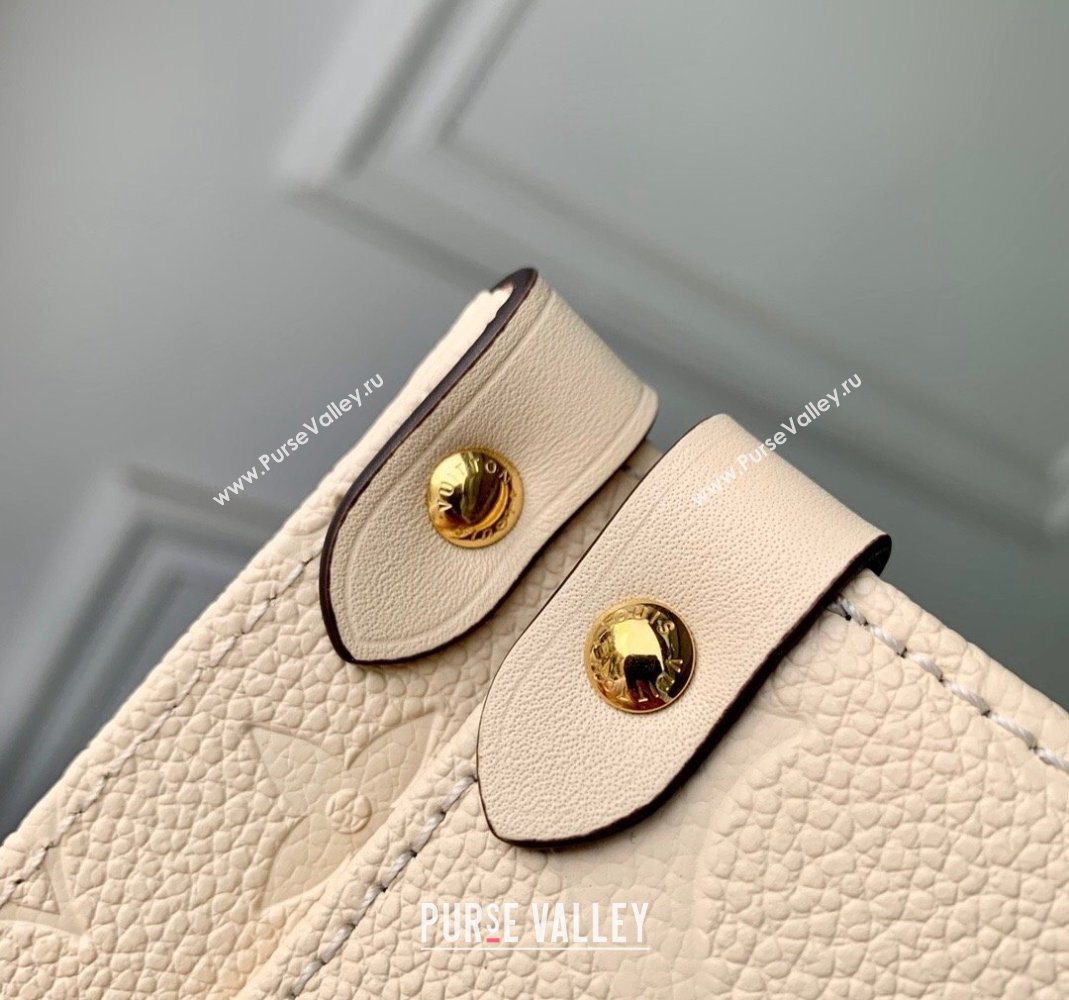 Louis Vuitton OnTheGo MM Tote Bag in Embossed Grained Leather M46531 Cream White 2023 (KI-231127092)