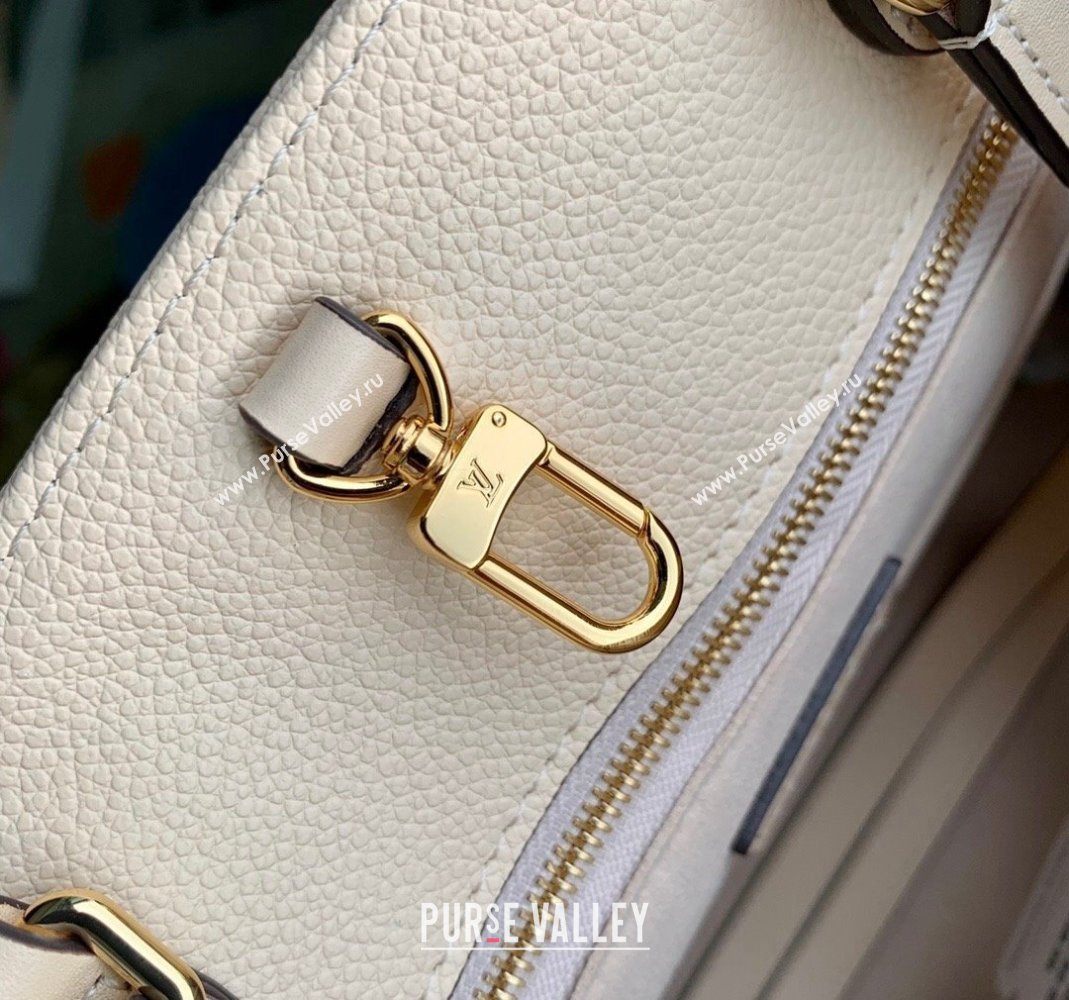 Louis Vuitton OnTheGo MM Tote Bag in Embossed Grained Leather M46531 Cream White 2023 (KI-231127092)