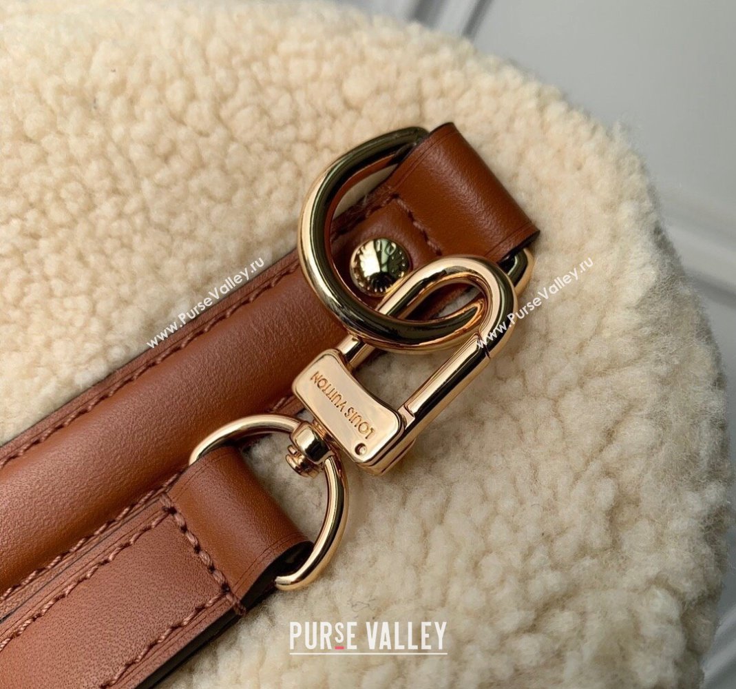 Louis Vuitton Shearling Speedy Bandouliere 25 Bag M23468 White/Brown 2023 For LV Ski (KI-231128004)