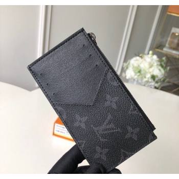 Louis Vuitton Coin Card Holder Wallet in Black Monogram Eclipse Canvas M62914 2023 (KI-231128006)