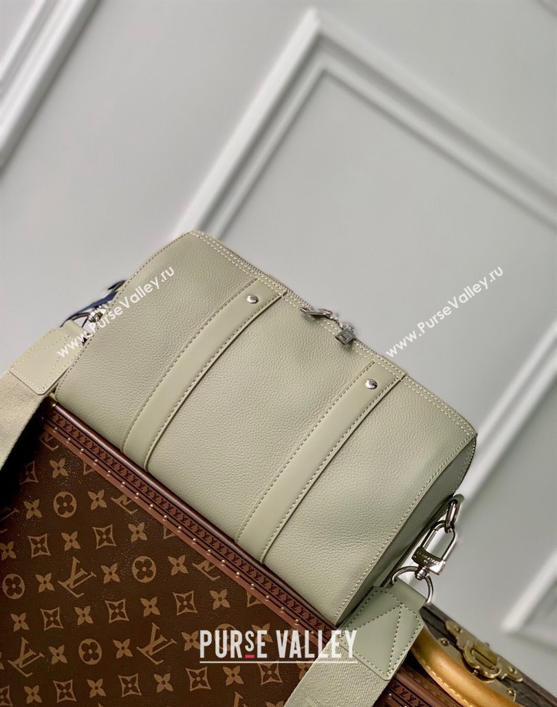 Louis Vuitton Mens City Keepall Bag in Cowhide Leather M22486 Sage Grey 2023 (KI-231128020)