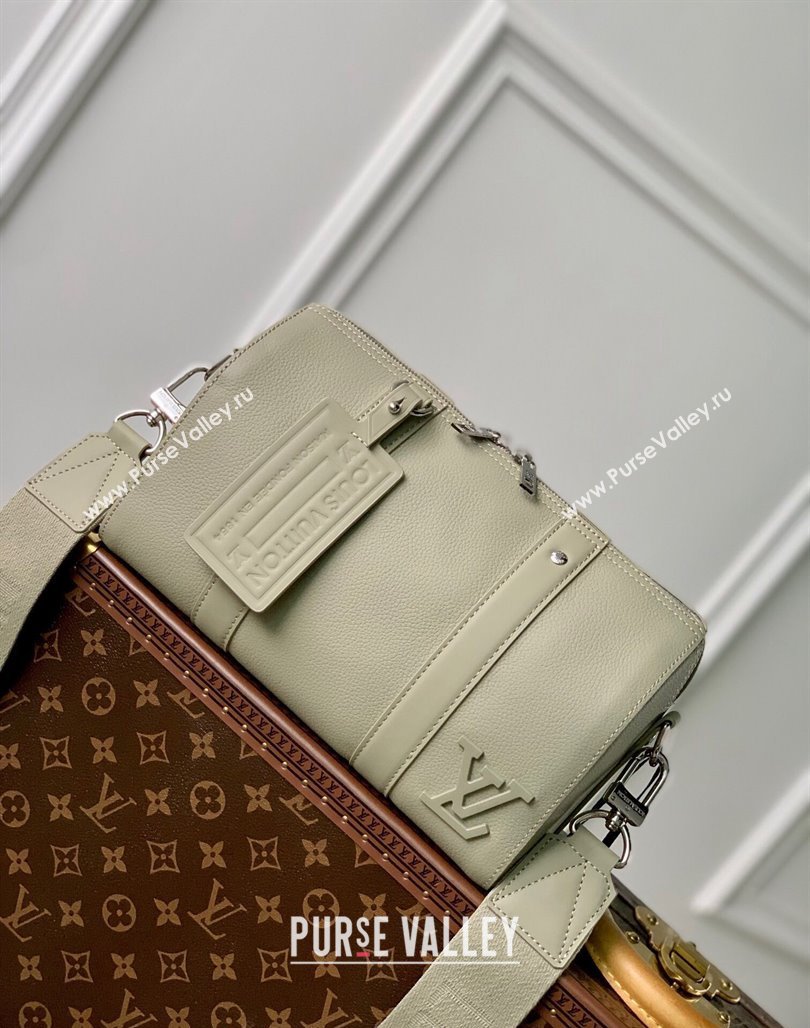 Louis Vuitton Mens City Keepall Bag in Cowhide Leather M22486 Sage Grey 2023 (KI-231128020)