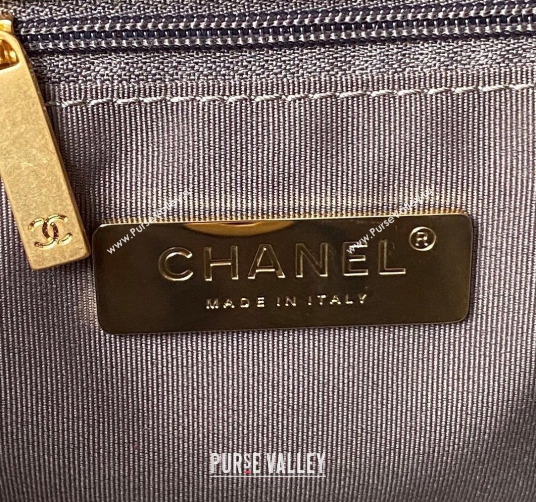 Chanel 19 Backpack in Quilted Goatskin AS4223 Grey/Gold 2023 (yezi-231127040)