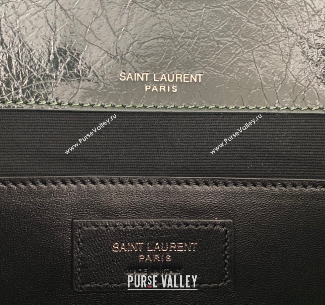 Saint Laurent Niki Baby Chain bag in Crinkled Lambskin 633160 Dark Green 2023 (nana-231129023)