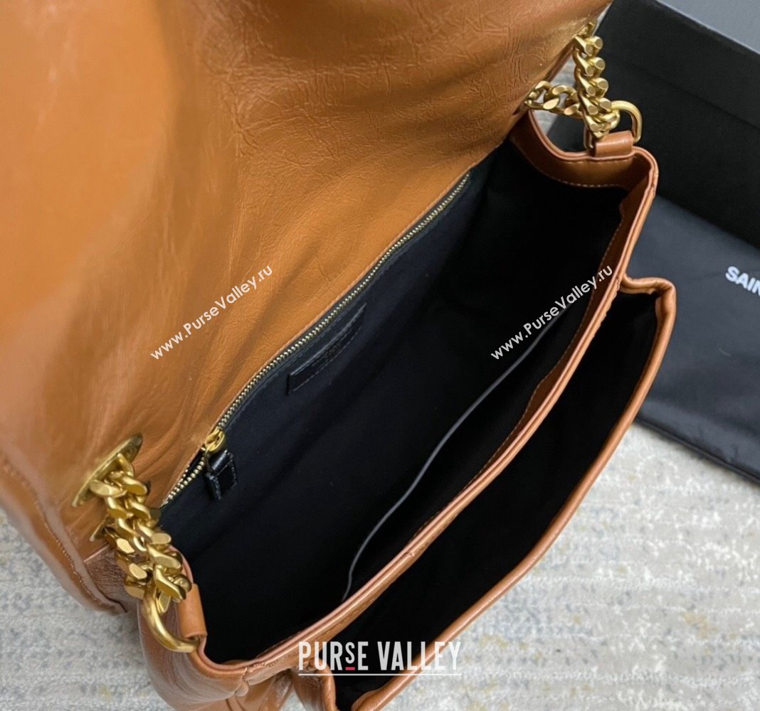 Saint Laurent Niki Medium Chain bag in Crinkled Lambskin 633158 Clay Brown 2023 (nana-231129028)