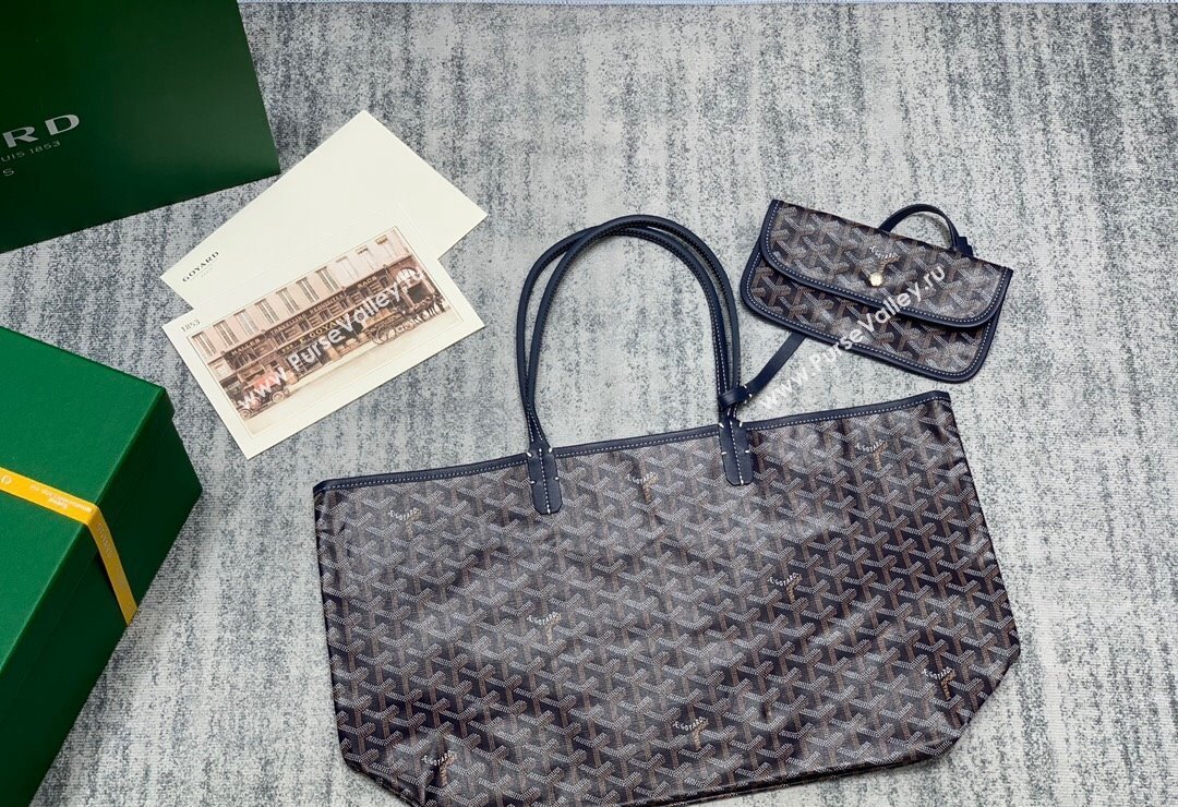 Goyard Saint Louis PM Tote Bag Dark Blue 2023 020146M (ZHANG-231130011)