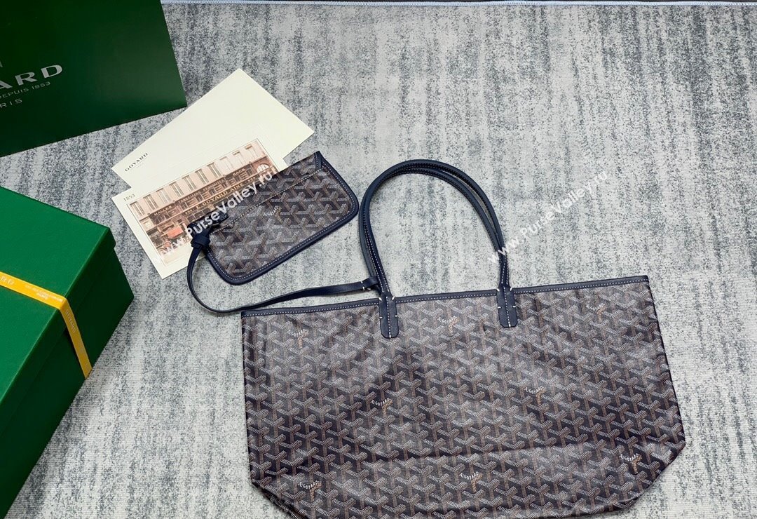 Goyard Saint Louis PM Tote Bag Dark Blue 2023 020146M (ZHANG-231130011)