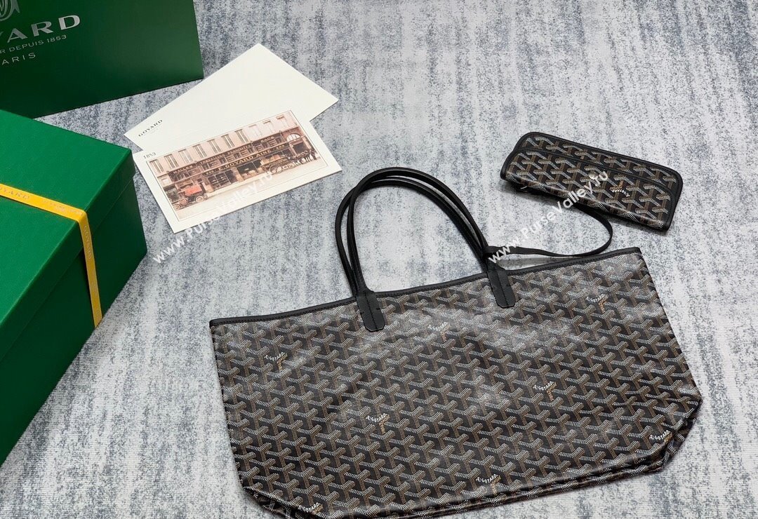 Goyard Saint Louis PM Tote Bag Black 2023 020146M (ZHANG-231130017)