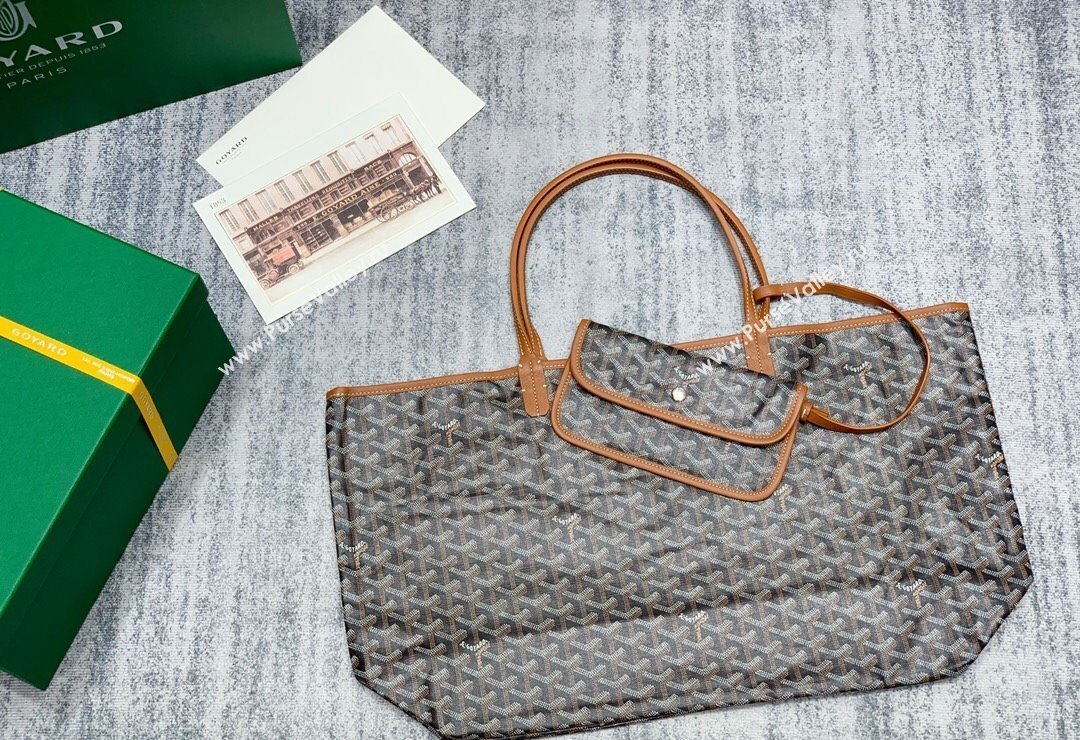 Goyard Saint Louis GM Tote Bag Brown 2023 020146L (ZHANG-231130022)